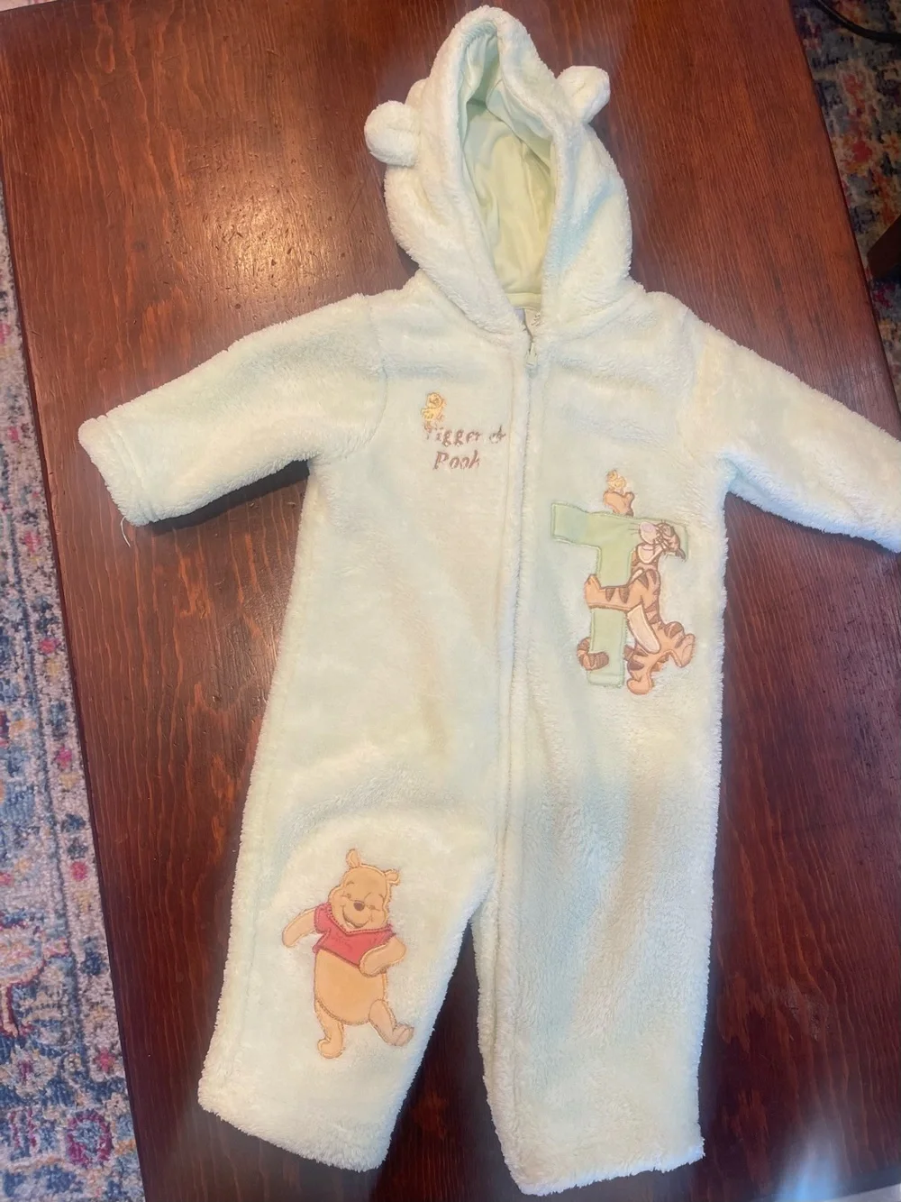 Disney Winnie the Pooh Tigger Piglet Plush Hooded Coverall 3-6M